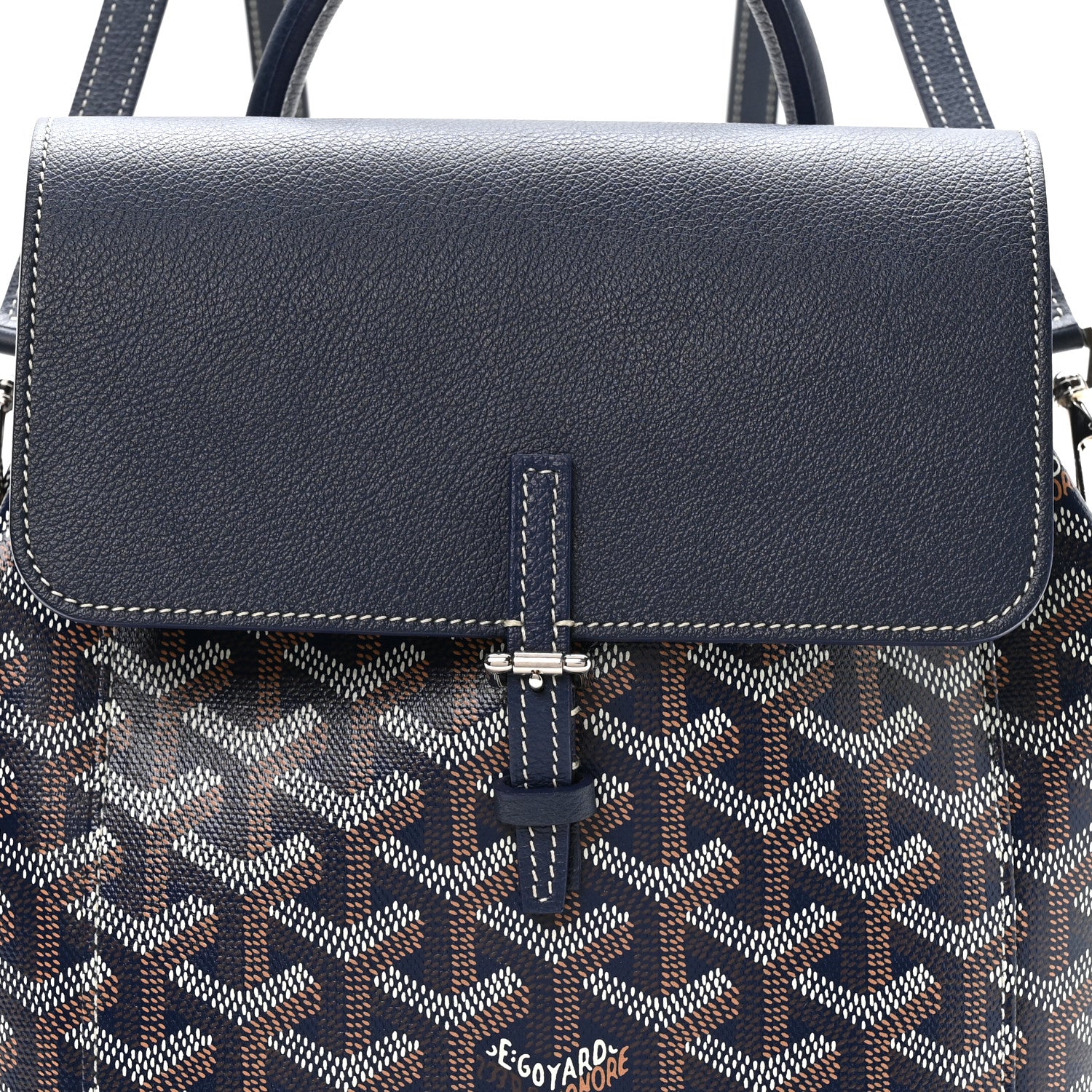Goyard Goyardine Calfskin Mini Alpin Backpack Navy 7 of 11
