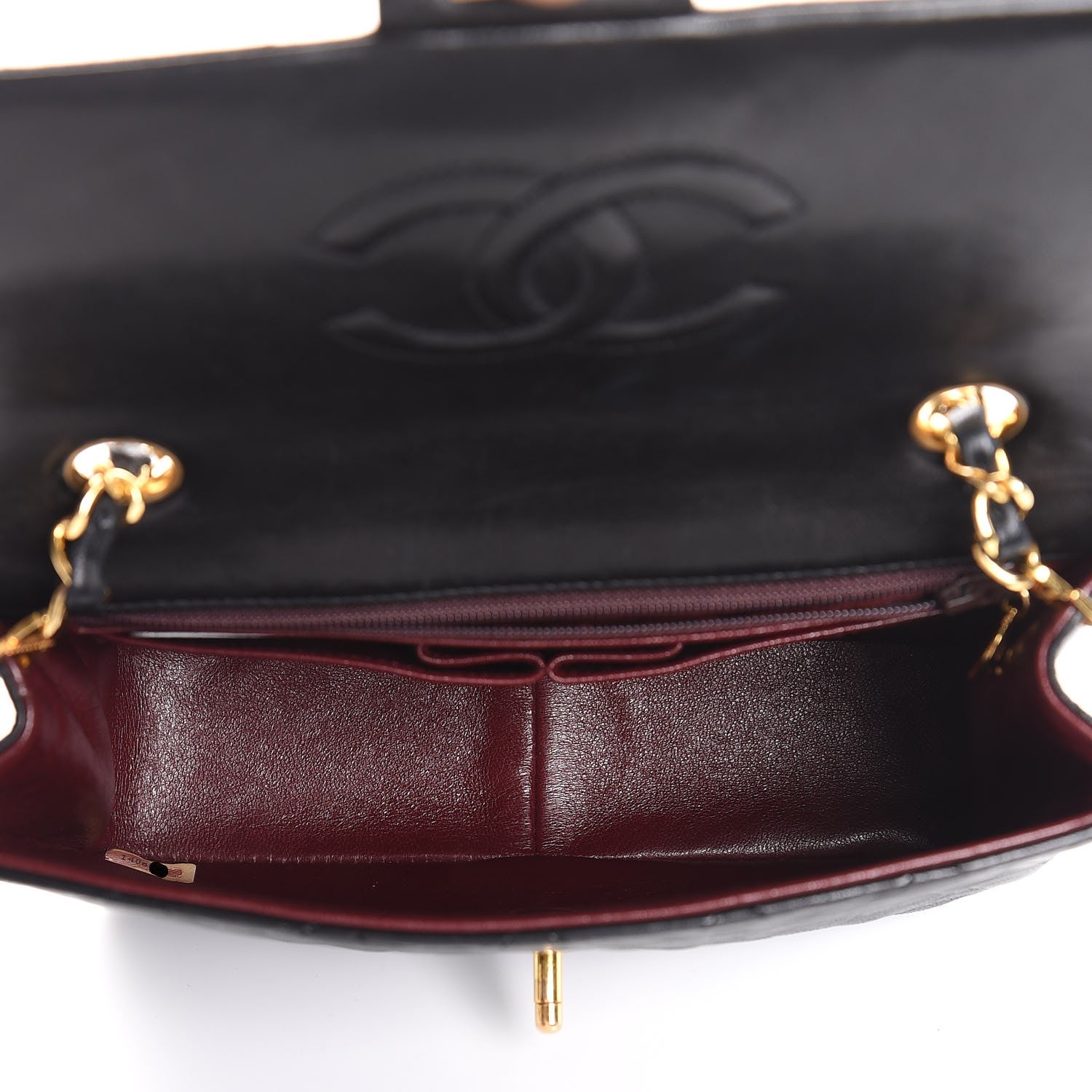 Chanel Lambskin Quilted Mini Square Flap Black 5 of 7