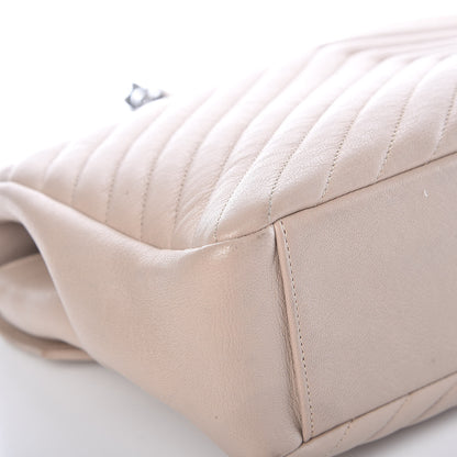 Saint Laurent Sheepskin Matelasse Chevron Monogram Large College Satchel Taupe 13 of 14