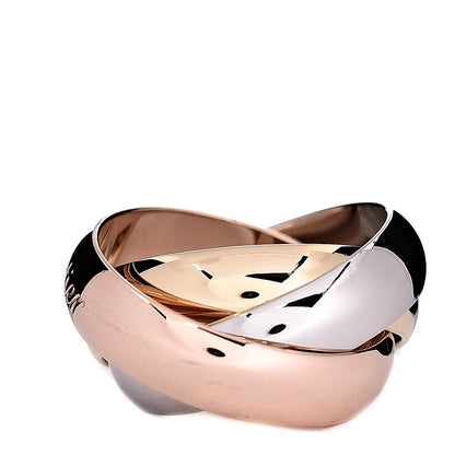 Cartier 18K Pink Yellow White Gold Large Trinity Ring 47 4 3 of 4