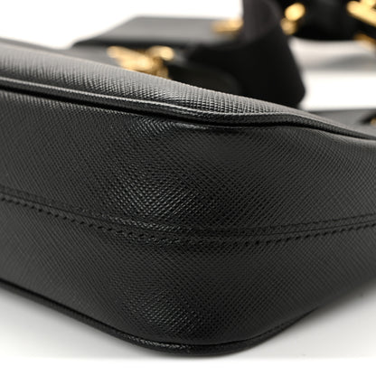 Prada Saffiano Lux Re-Edition 2005 Shoulder Bag Black 9 of 9
