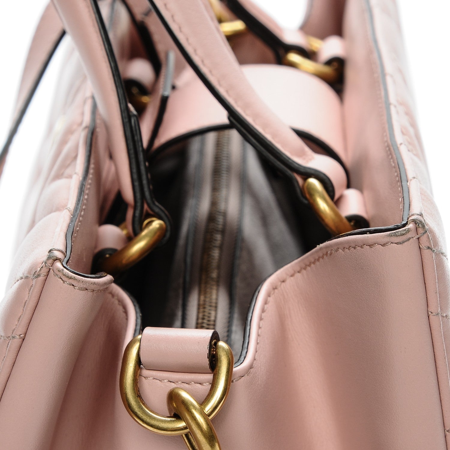 Gucci Calfskin Matelasse Small GG Marmont Tote Perfect Pink 7 of 9