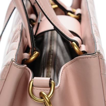Gucci Calfskin Matelasse Small GG Marmont Tote Perfect Pink 7 of 9