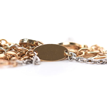 Louis Vuitton Logomania Sautoir Necklace Silver Gold 6 of 8