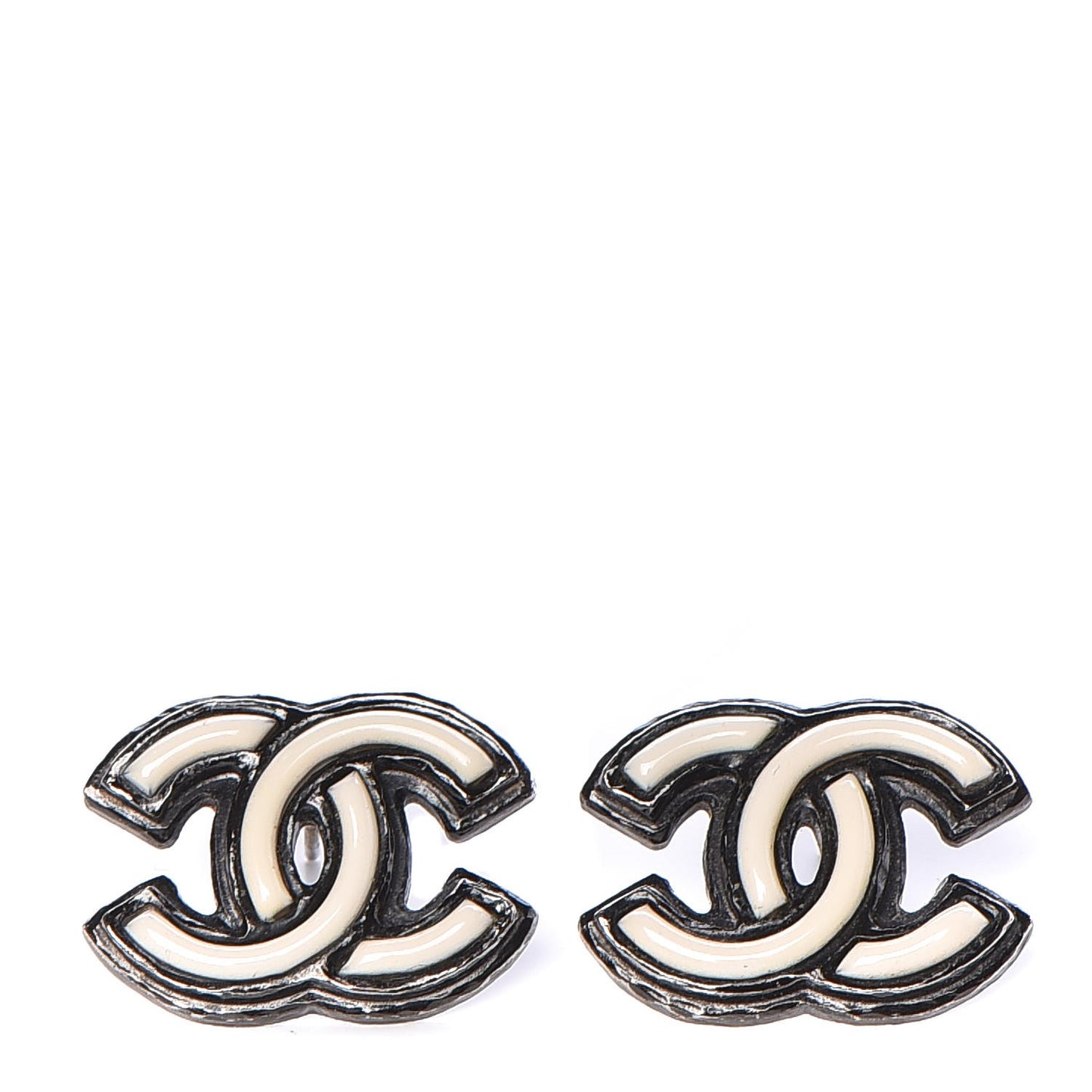 Ruthenium CC Earrings White