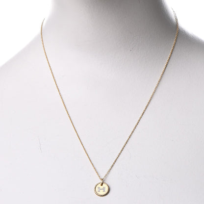 David Yurman 18K Yellow Gold Diamond Initial H Charm Necklace 2 of 7
