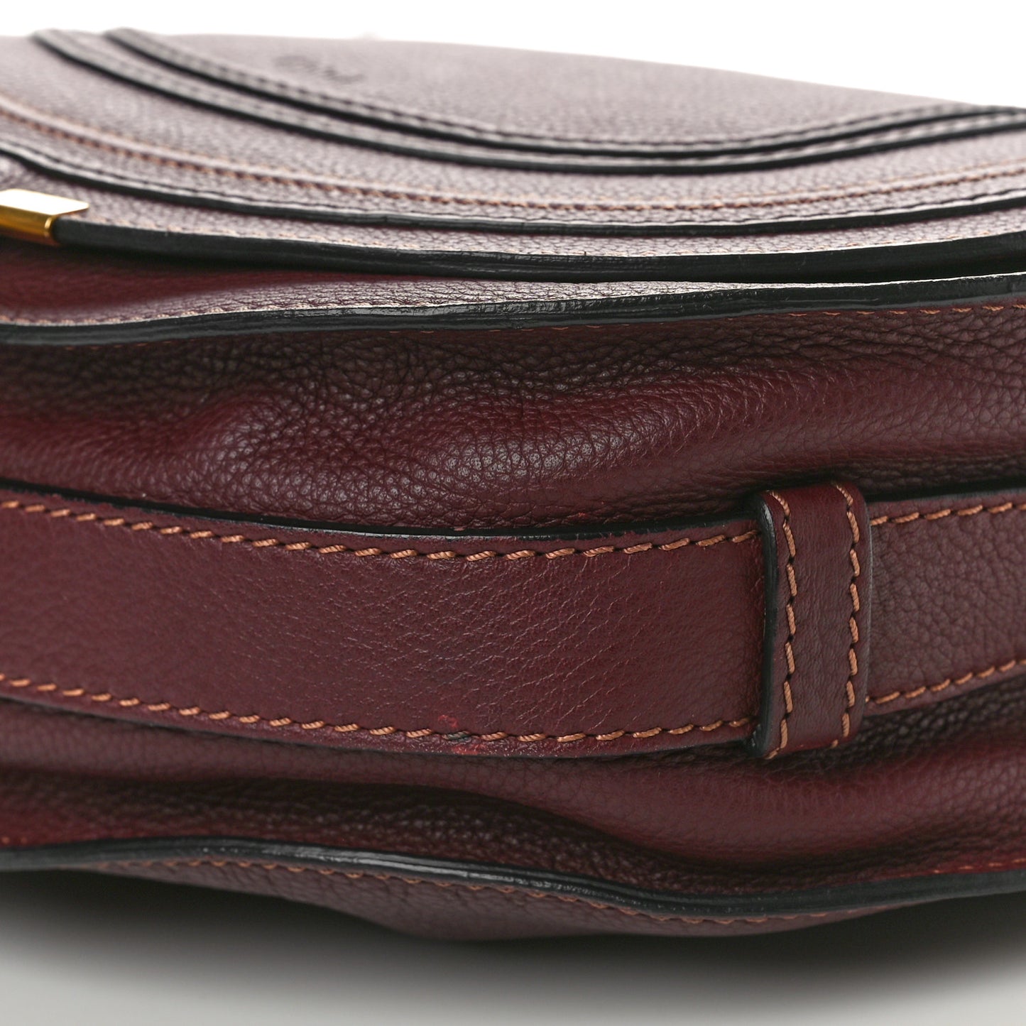 Calfskin Medium Marcie Round Crossbody Bag Dark Velvet