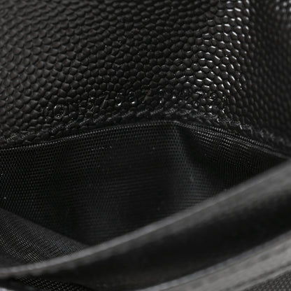 Saint Laurent Grain De Poudre Matelasse Chevron Monogram Zipped Card Case Black 7 of 10