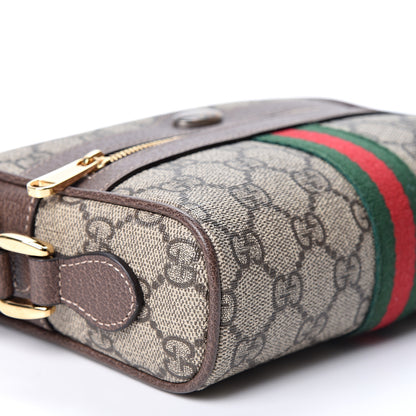 Gucci GG Supreme Monogram Web Mini Ophidia Shoulder Bag Brown 8 of 10