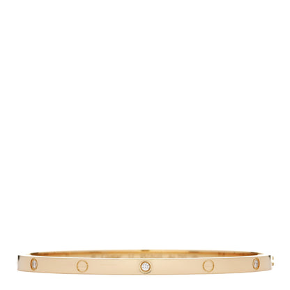 Cartier 18K Yellow Gold 6 Diamond Small LOVE Bracelet 17 1 of 8