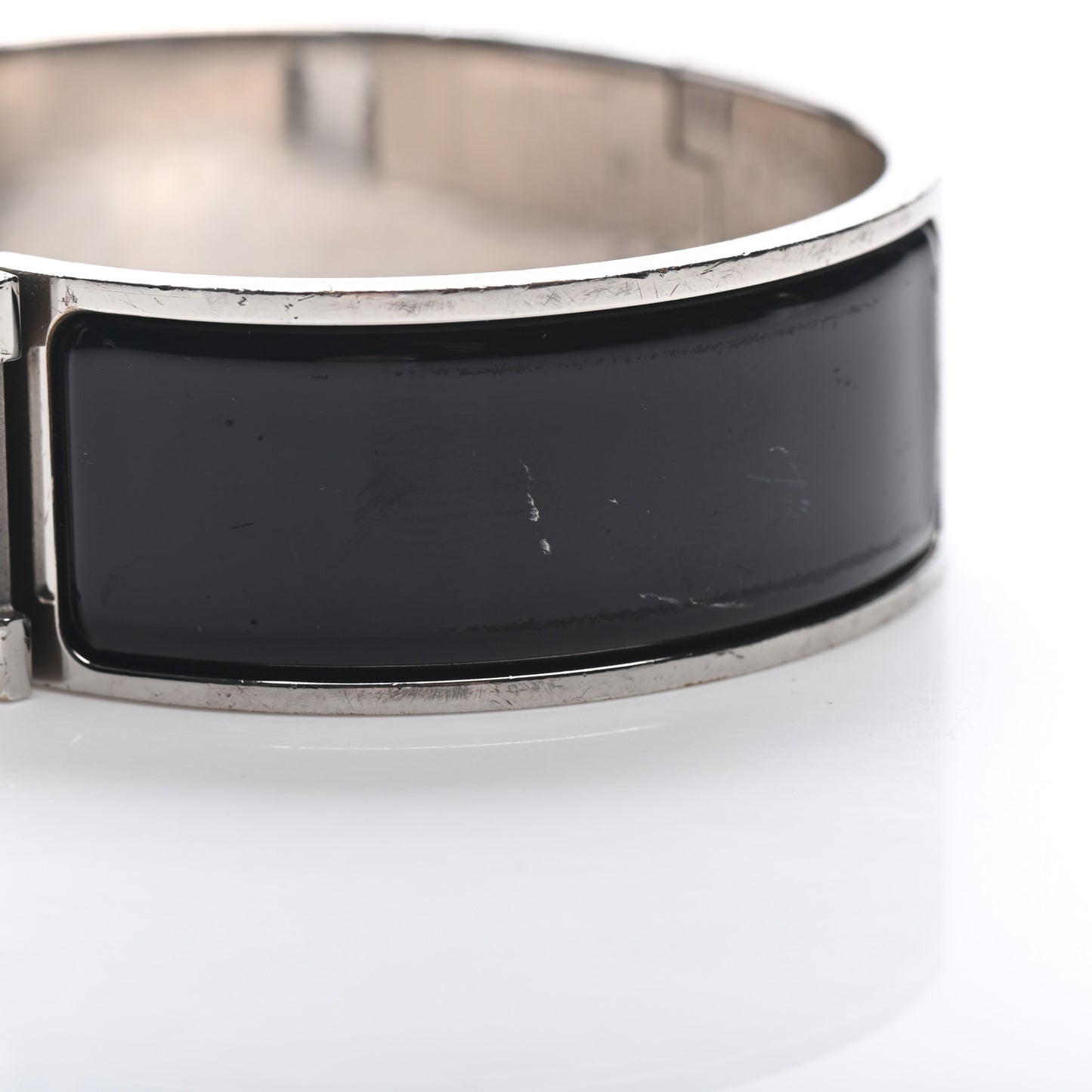 Enamel Wide Clic Clac H Bracelet PM Black
