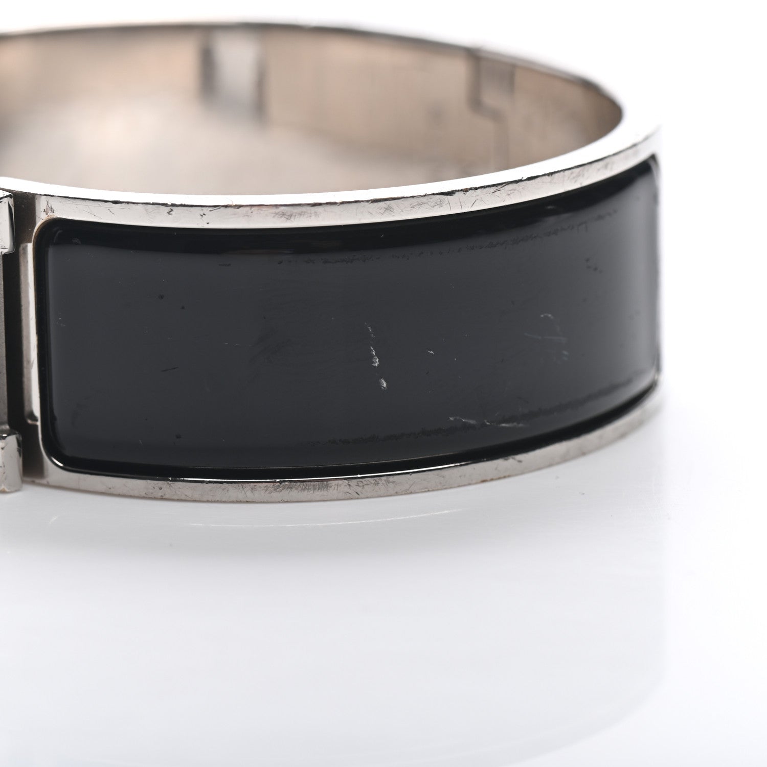 Hermes Enamel Wide Clic Clac H Bracelet PM Black 6 of 9