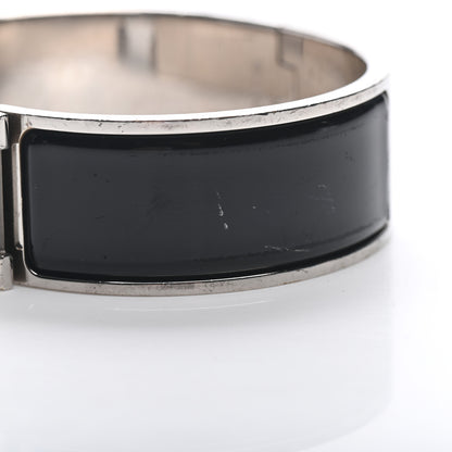 Hermes Enamel Wide Clic Clac H Bracelet PM Black 6 of 9