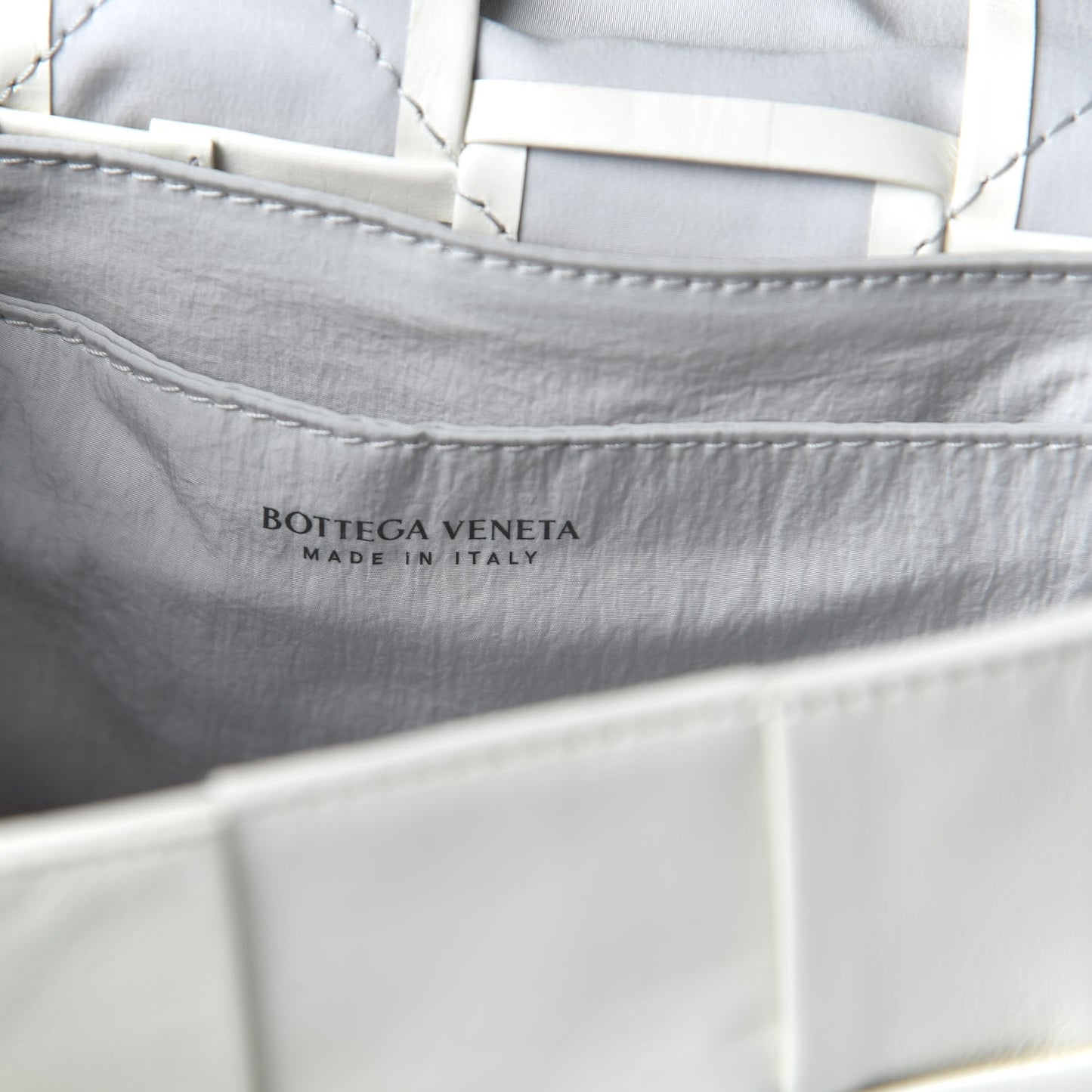 Paper Calfskin Intrecciato Cassette Belt Bag White
