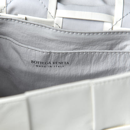Bottega Veneta Paper Calfskin Intrecciato Cassette Belt Bag White 8 of 9