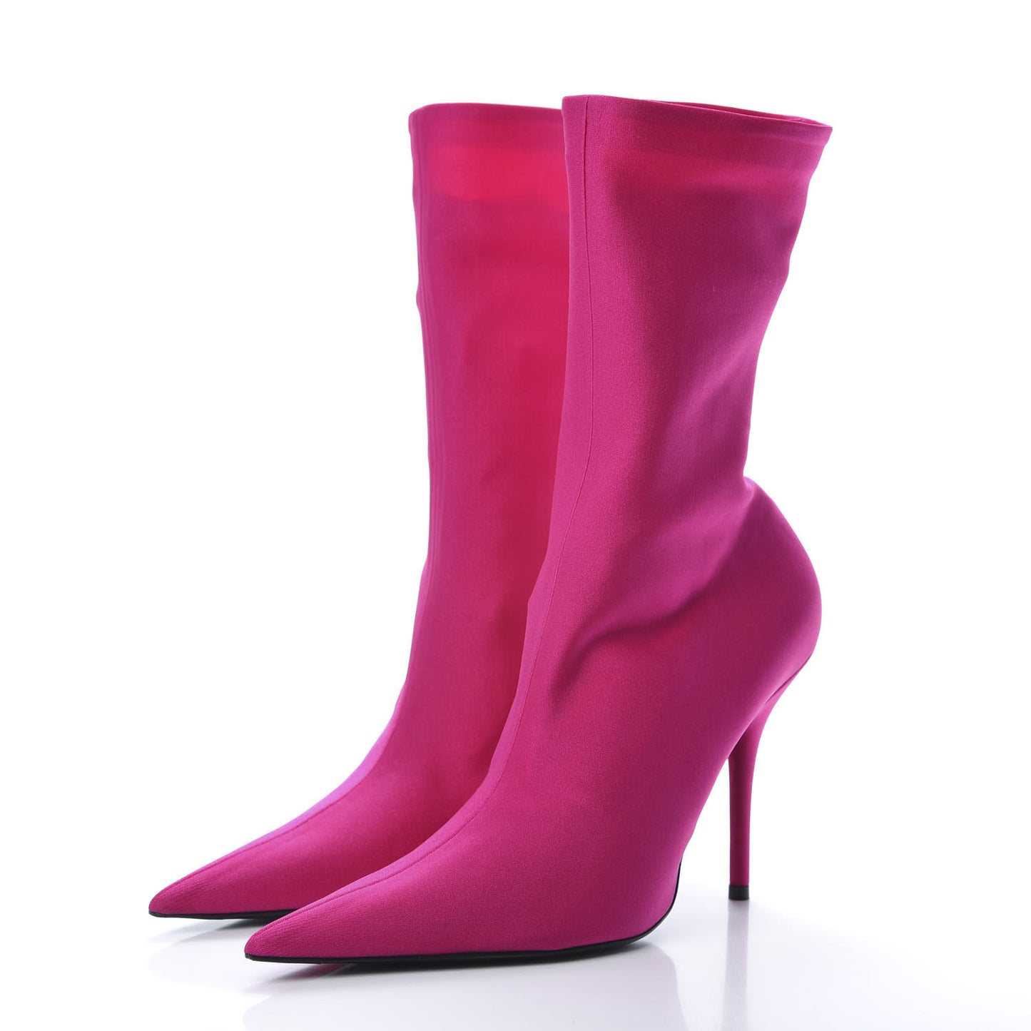Jersey Crepe Extreme Pointed Toe Knife Booties 39 Dark Pink