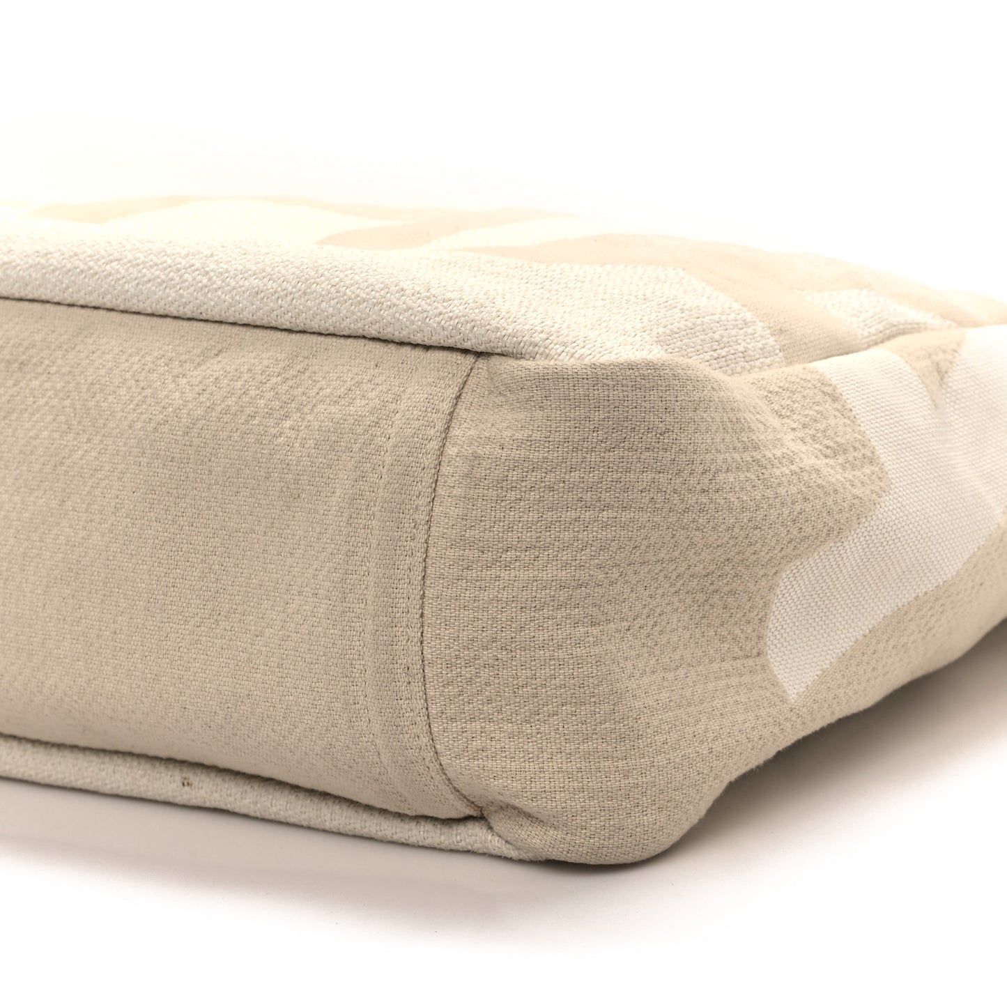 Canvas Large Shopping Tote White Beige
