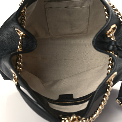 Gucci Pebbled Calfskin Medium Soho Chain Shoulder Bag Black 6 of 11