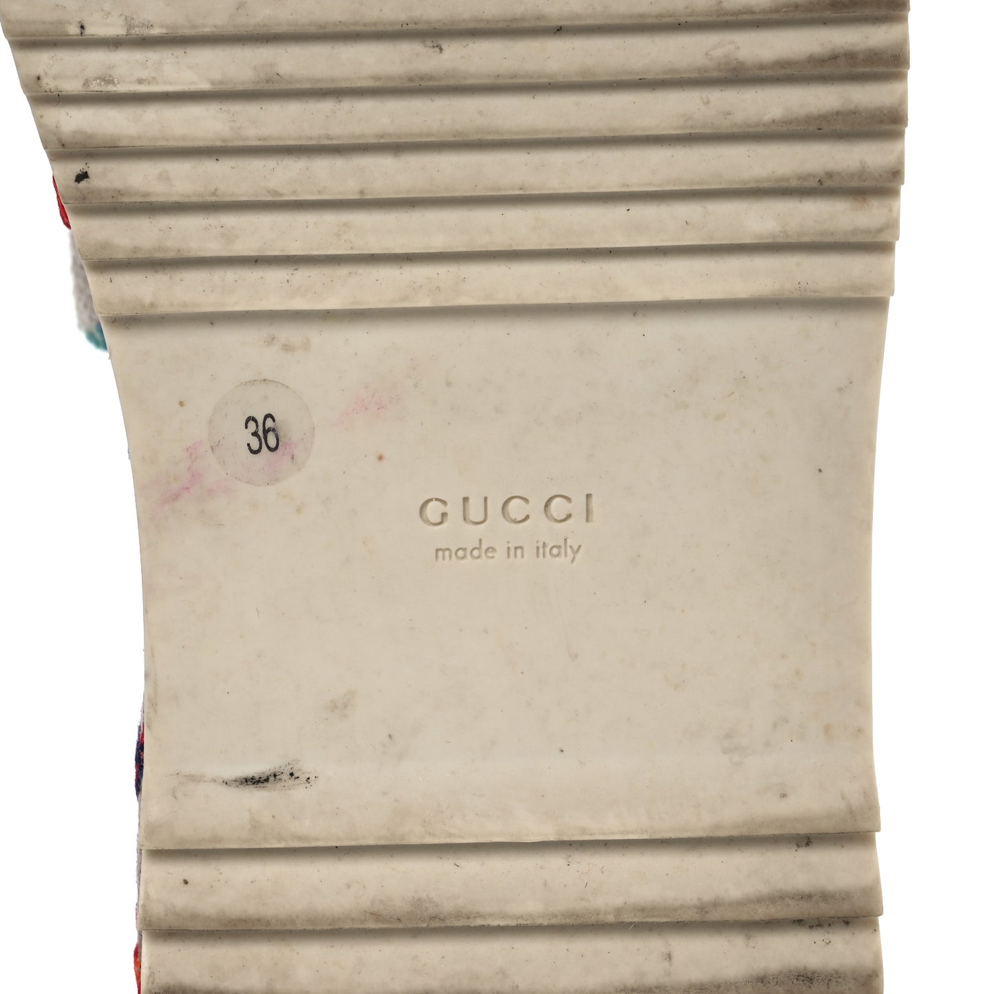 Linen Psychedelic Mini GG Monogram Angelina Platform 55mm Slide Sandals 36 Multicolor