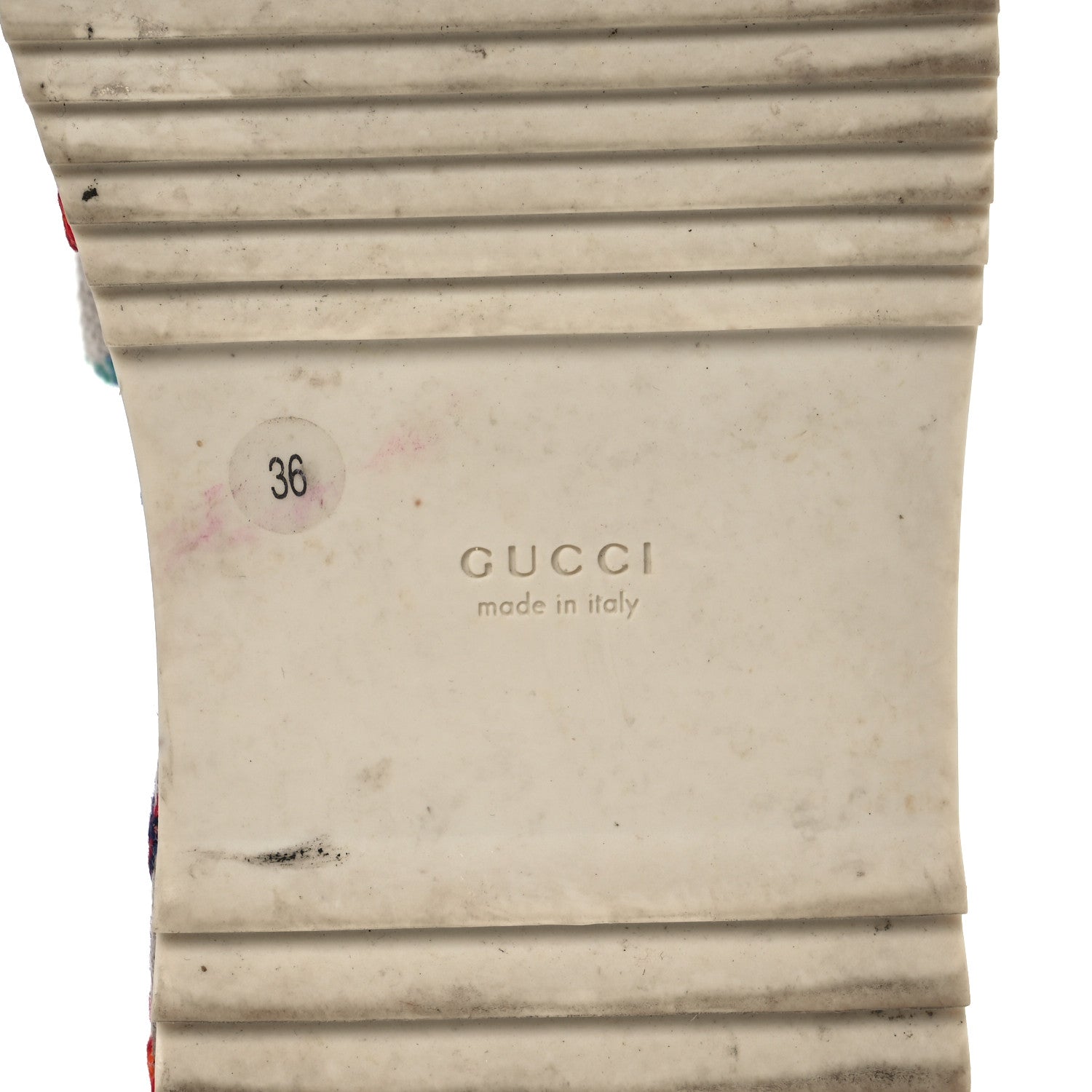 Gucci Linen Psychedelic Mini GG Monogram Angelina Platform 55mm Slide Sandals 36 Multicolor 8 of 14