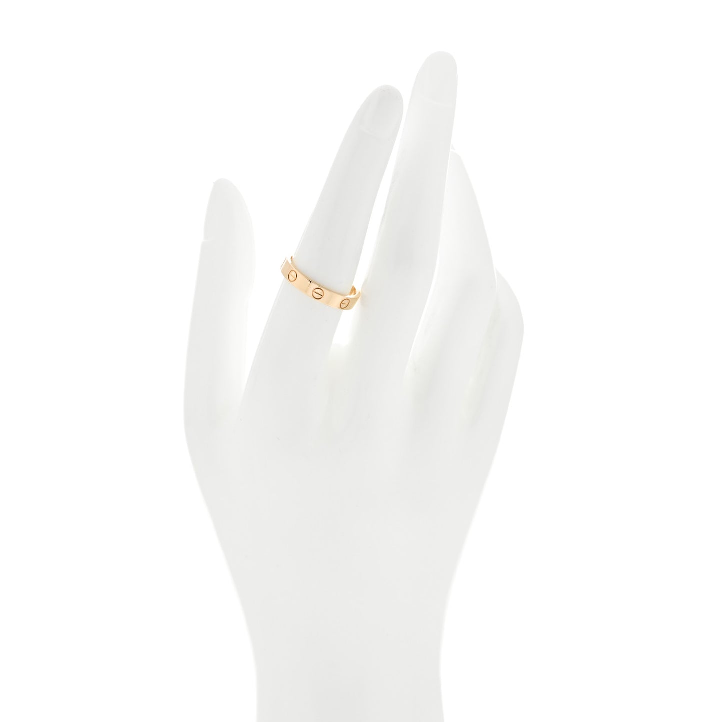 18K Yellow Gold 3.5mm LOVE Wedding Band Ring 56 7.5