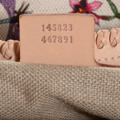 Gucci Canvas Flora Floral Small Horsebit Chain Hobo 7 of 7