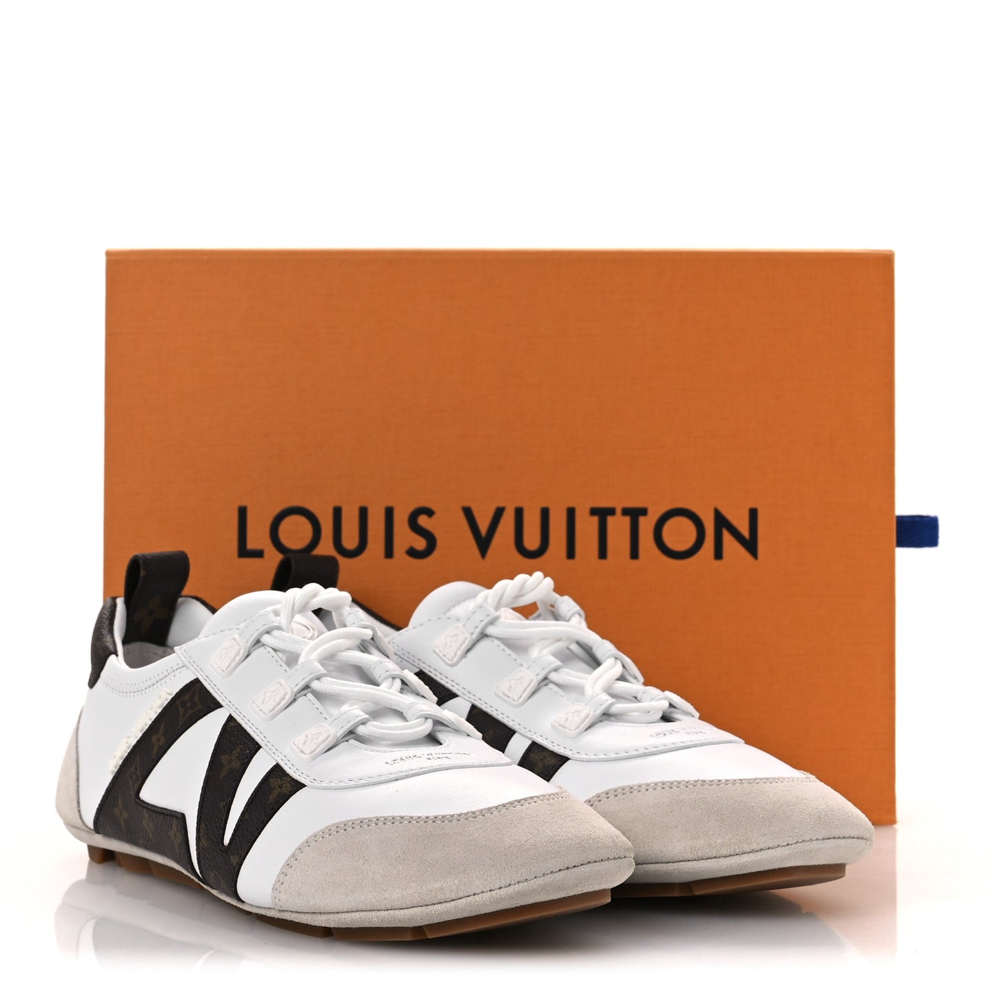 Monogram Calfskin Womens LV Sneakerina 41 White