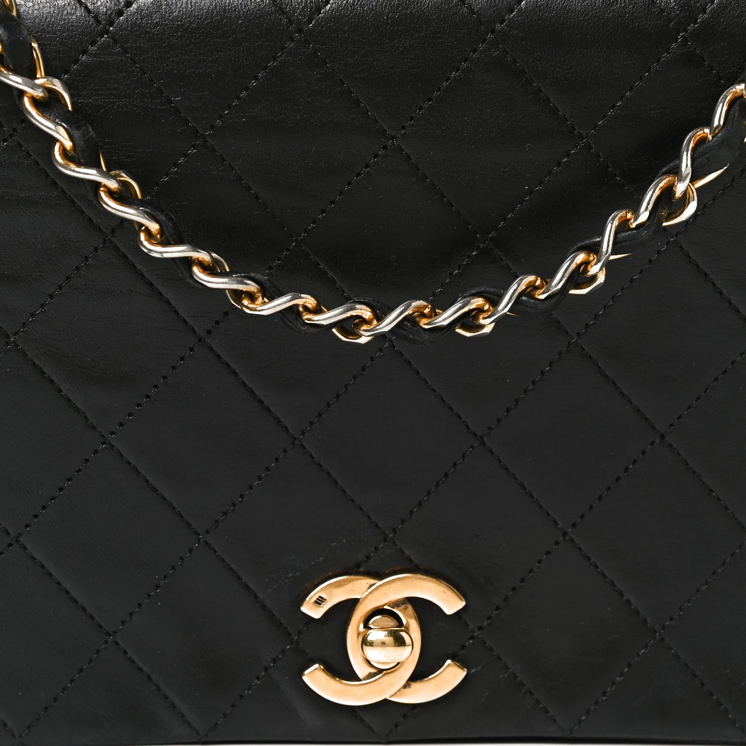 Chanel Lambskin Quilted Small Single Flap Black 9 of 14