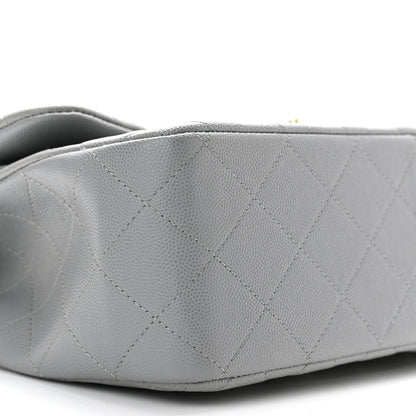 Chanel Caviar Quilted Jumbo Double Flap Grey 9 of 11