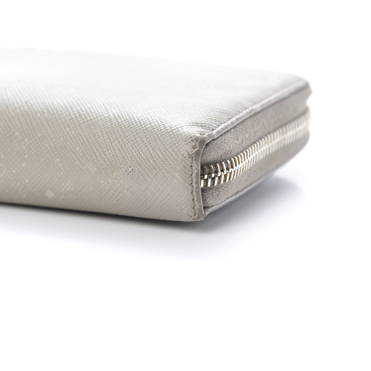 Prada Saffiano Metal Zip Around Wallet Argilla 11 of 20