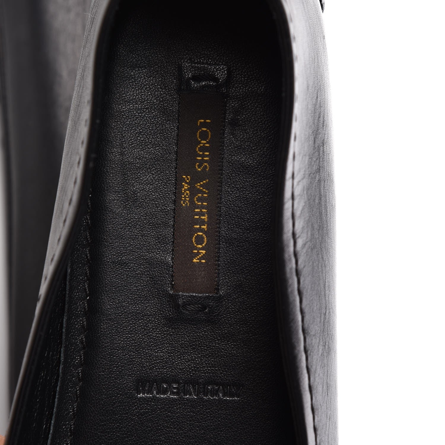 Louis Vuitton Calfskin Oxford Ballerina Flats 38 Black 8 of 10