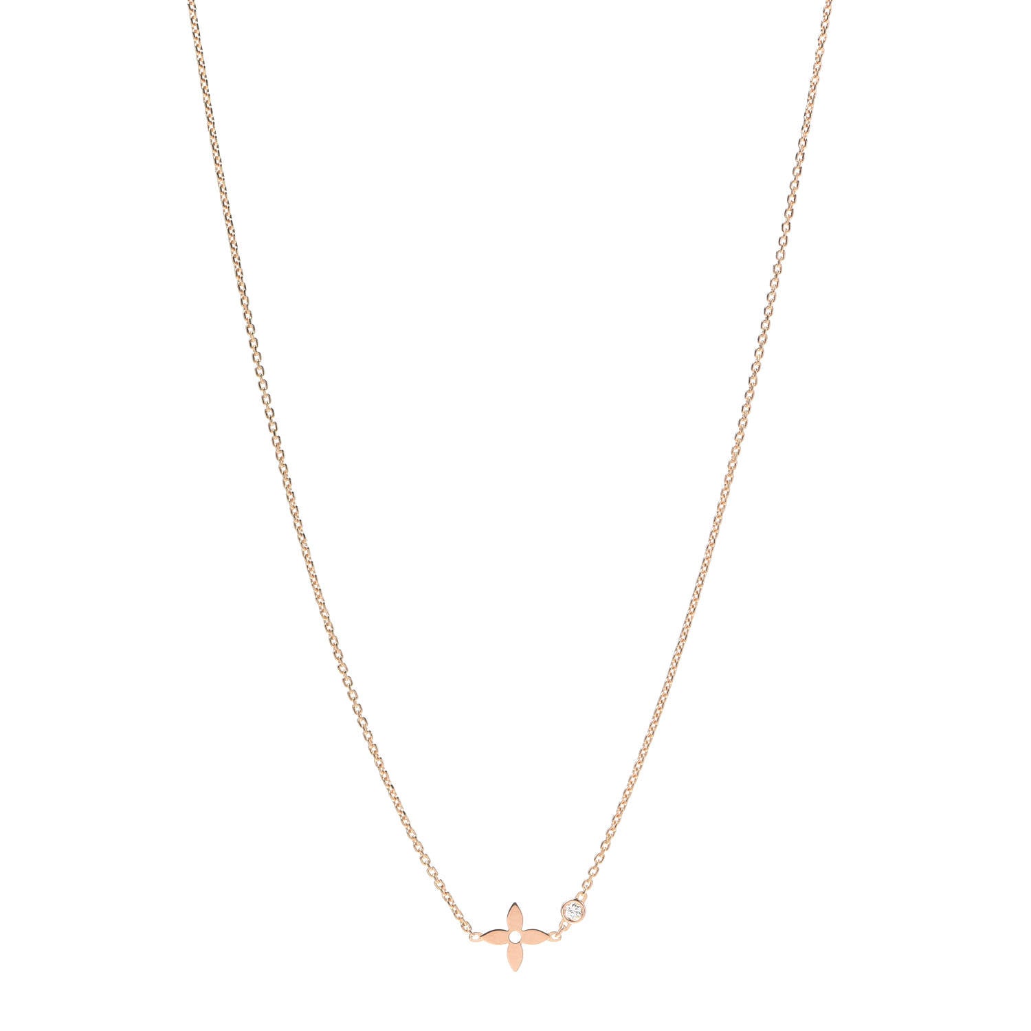 Louis Vuitton 18K Pink Gold Diamond Idylle Blossom Pendant Necklace 1 of 5