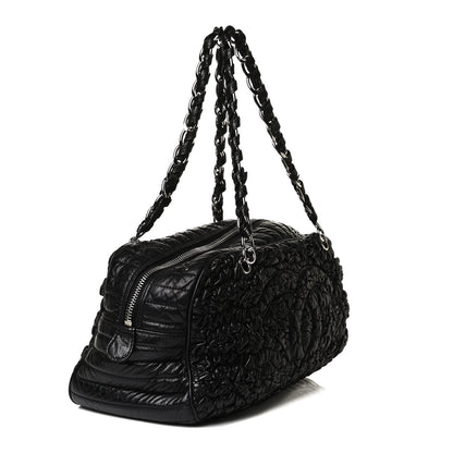 Chanel Lambskin Astrakhan Bowler Black 3 of 12