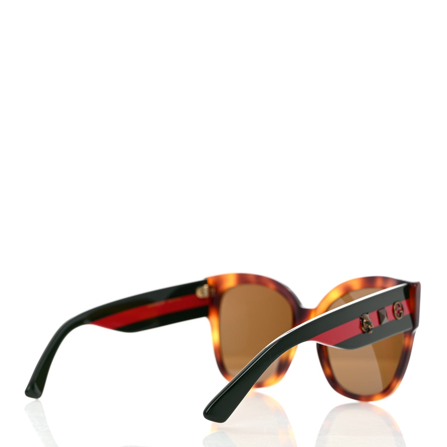 Gucci Square Frame Web Sunglasses GG0059S Black Tortoise 4 of 8