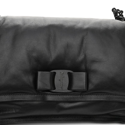 Salvatore Ferragamo Calfskin Medium Viva Bow Shoulder Bag Black 13 of 13