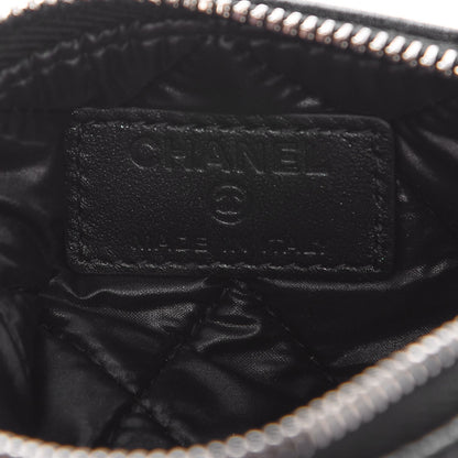 Chanel Metallic Lambskin Star Embossed Coin Purse Case Black 7 of 8