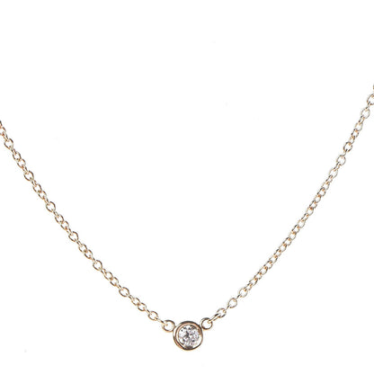 Tiffany 18K Yellow Gold Diamond .05ct Elsa Peretti Diamonds by the Yard Pendant Necklace 4 of 8