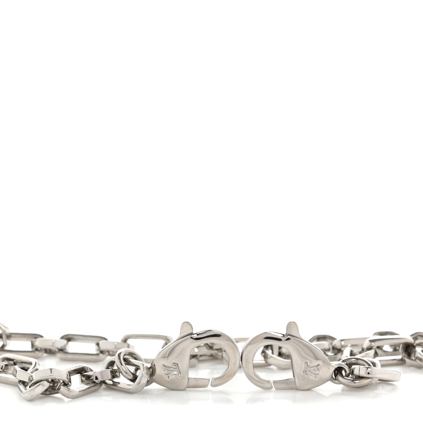 Metal Dauphine Chain Long Shoulder Strap Silver