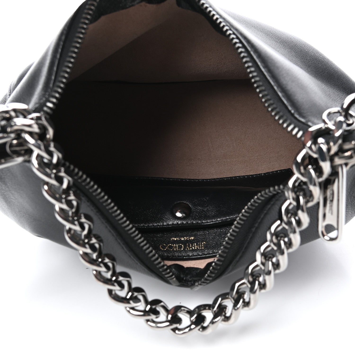 Jimmy Choo Nappa Grommet Mini Raven Hobo Black 5 of 9