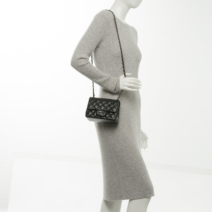 Chanel Lambskin Quilted Mini Square Flap Black 2 of 8