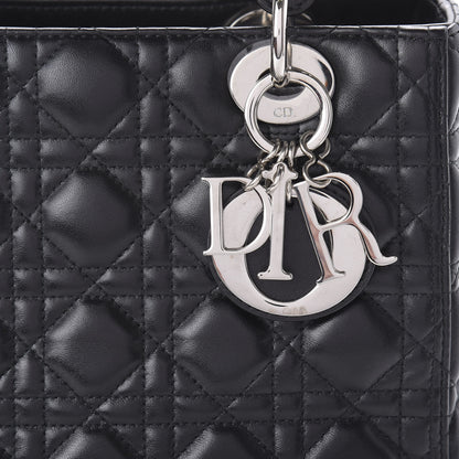 Christian Dior Lambskin Cannage Medium Lady Dior Black 10 of 10