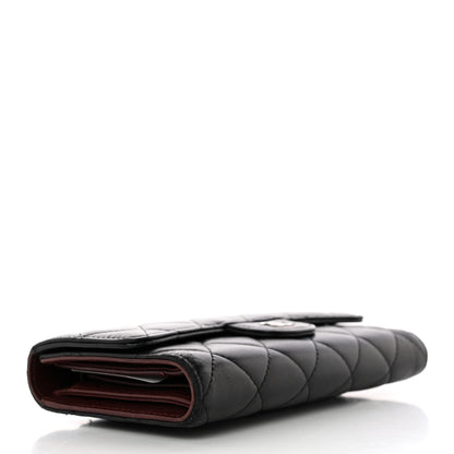 Chanel Lambskin Quilted Large Flap Wallet Black 4 of 12