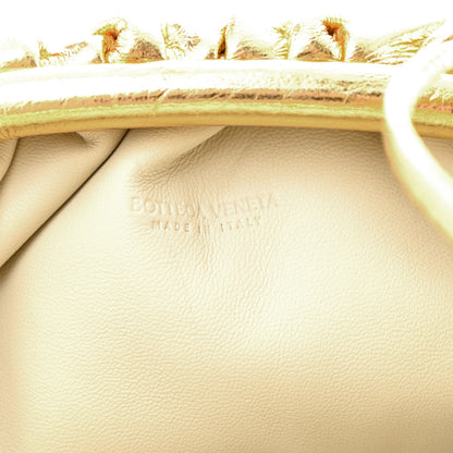 Bottega Veneta Metallic Bark Calfskin The Mini Pouch Gold 6 of 11