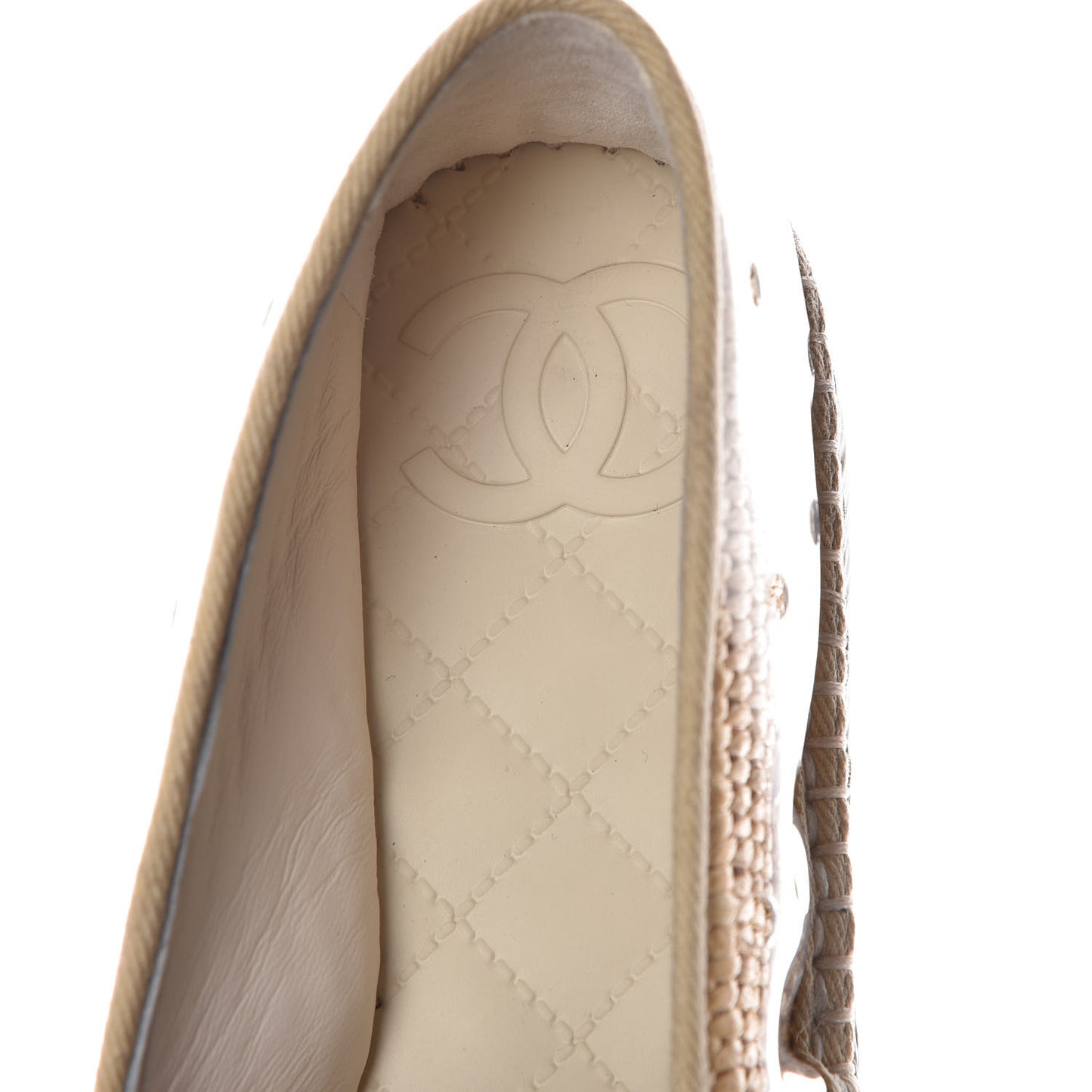 PVC Raffia CC Espadrilles 36 Beige