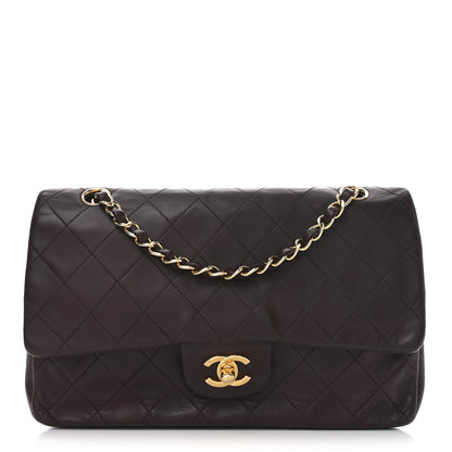 Chanel Lambskin Quilted Medium Double Flap Burgundy 1 of 9