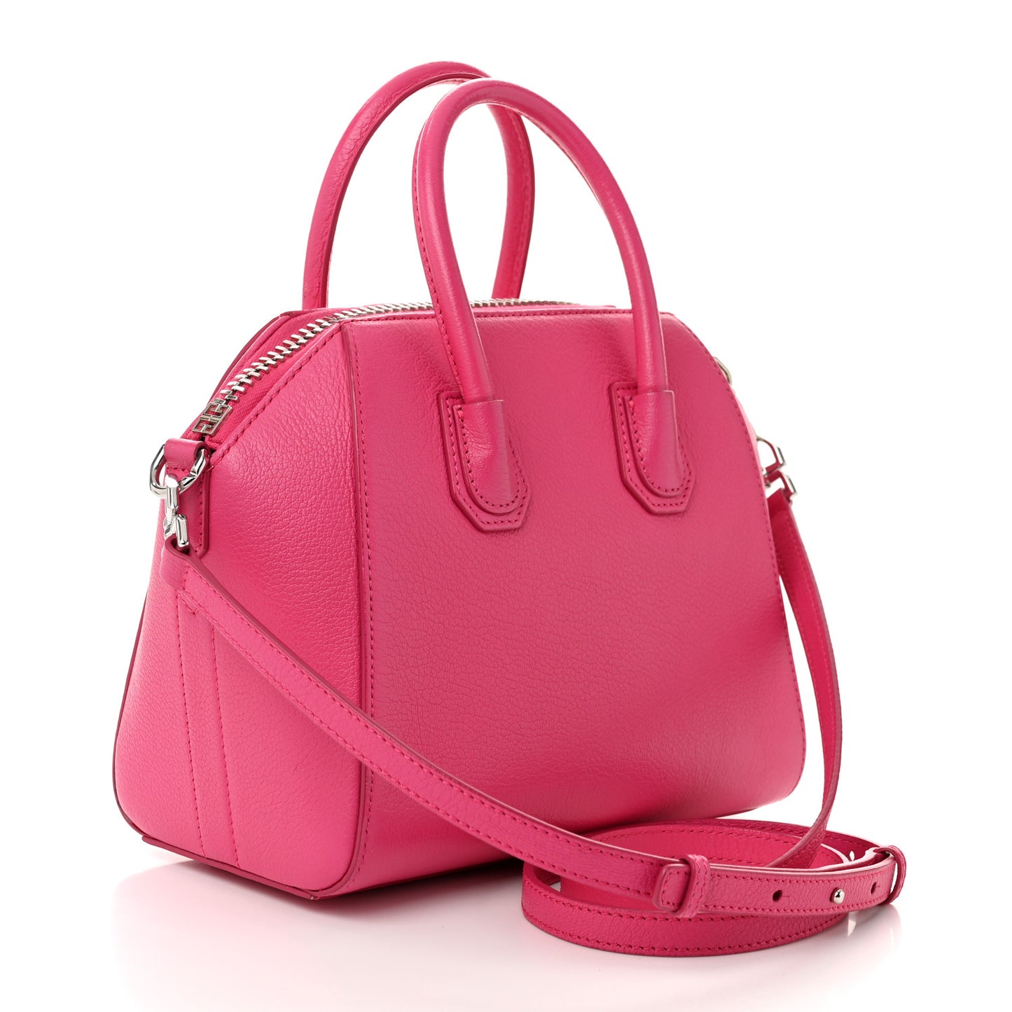 Sugar Goatskin Mini Antigona Neon Pink