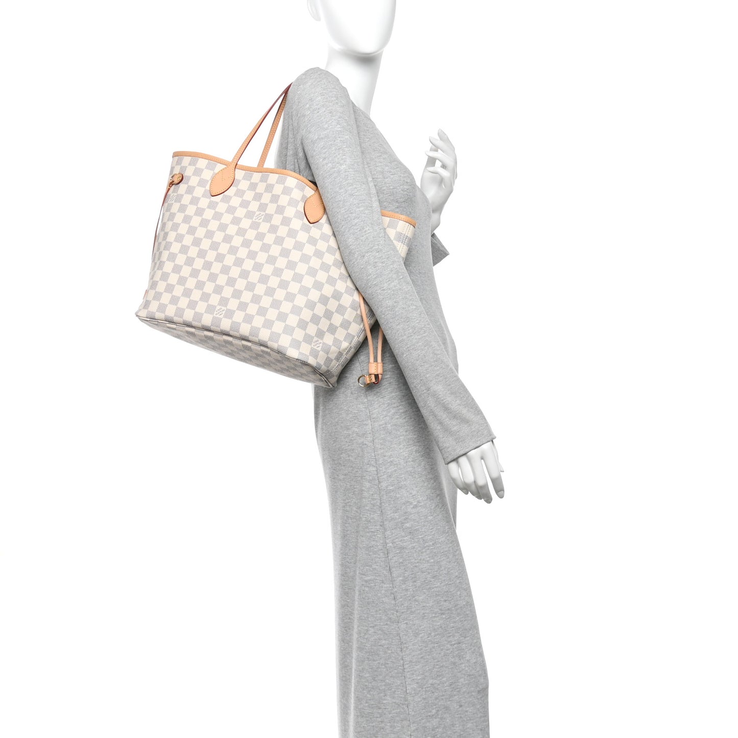 Damier Azur Neo Neverfull MM Rose Ballerine