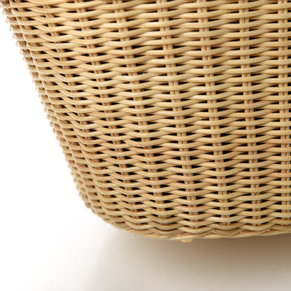 Prada Wicker Canvas Shoulder Bag Naturale Black 8 of 11