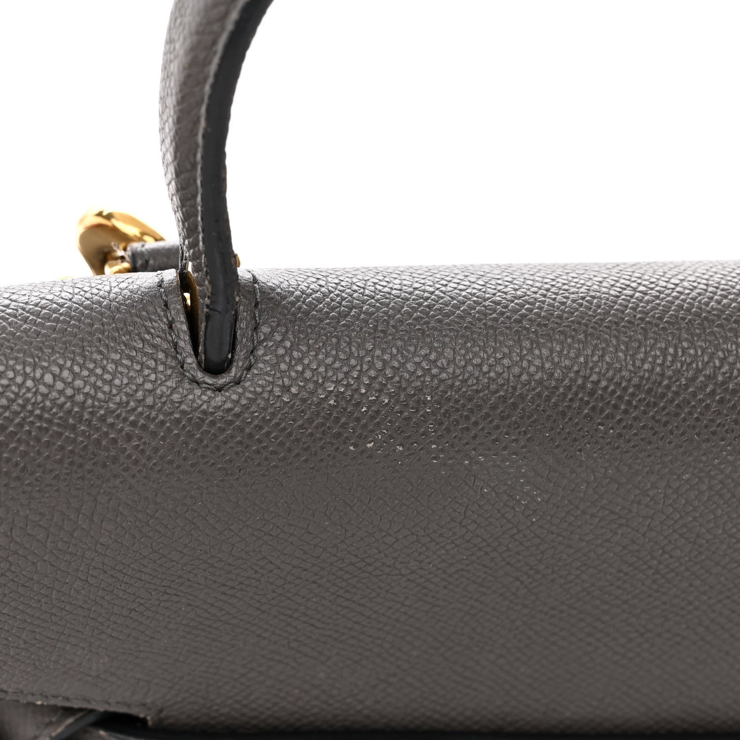 Grained Calfskin Micro Belt Bag Grey
