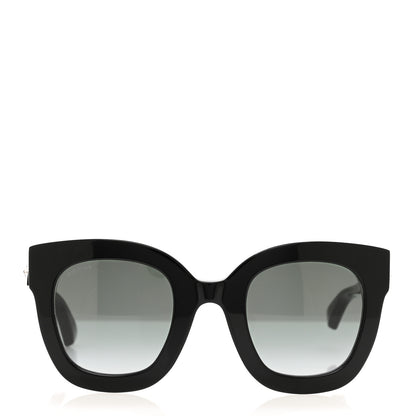 Gucci Acetate Crystal Star Round Frame Sunglasses GG0208S Black 2 of 6